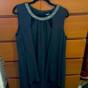 SLNY black cocktail dress